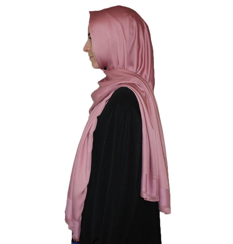 Aker Solid Shawl 1002SLK 992 Rose Pink - Soft & Lightweight Women's Fashion Scarf for Everyday Wear, Office, and Special Occasions