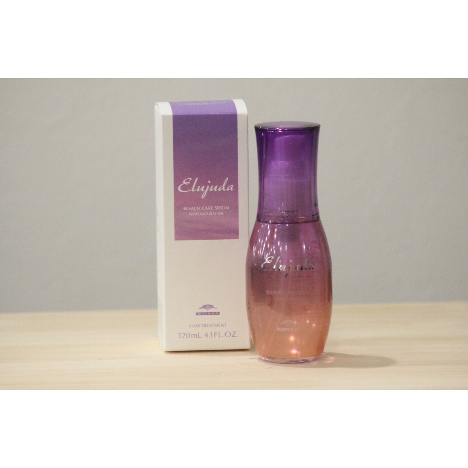 Milbon Elujuda Bleach Care Serum - Professional Hair Treatment for Bleached & Damaged Hair (120ml) | Repair & Protect Color-Treated Hair at Home or Salon