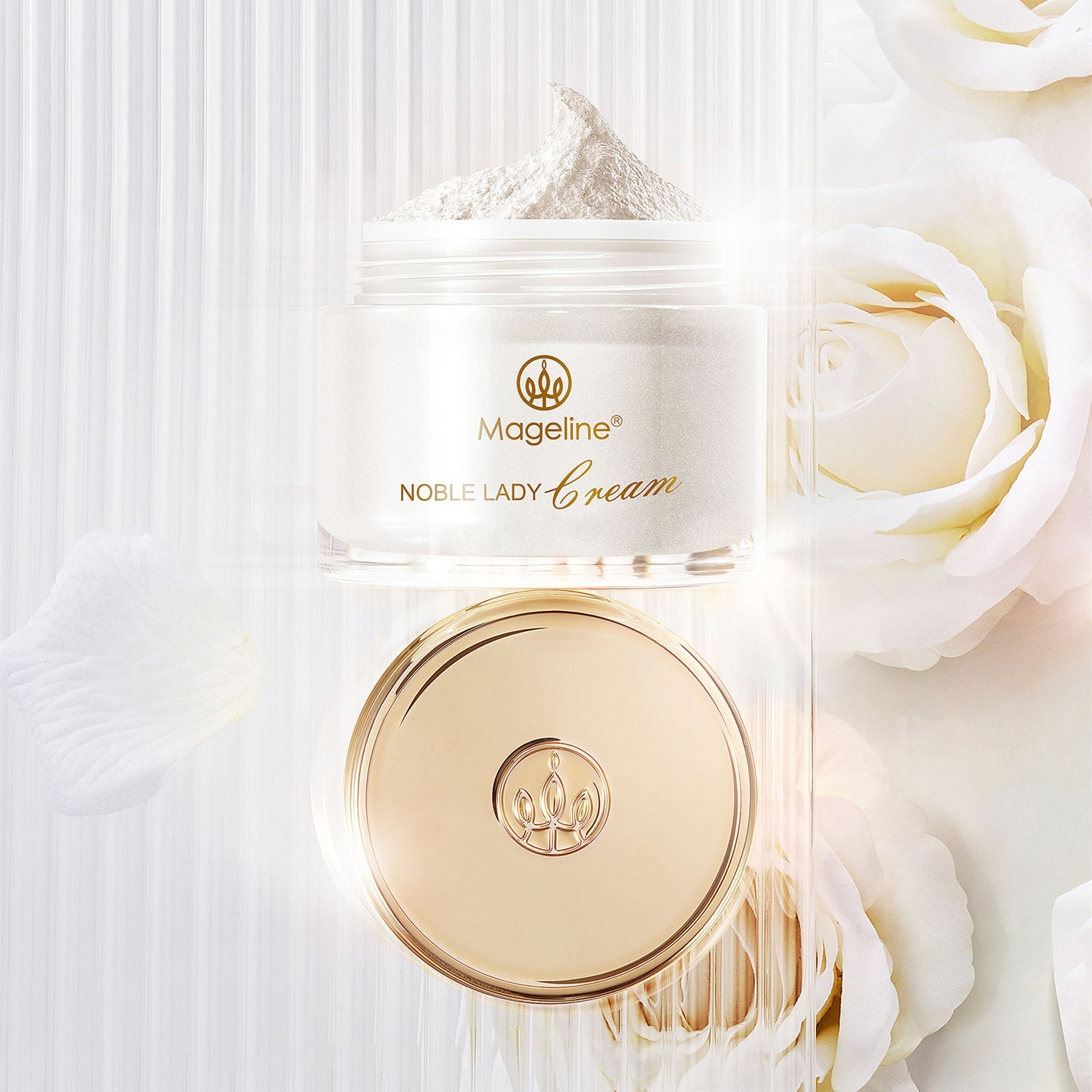 MAGELINE Premium Anti-Aging Face Cream for Women - Luxurious Moisturizer with Collagen & Hyaluronic Acid - Day & Night Cream for Dry Skin - Perfect for Daily Skincare Routine & Special Occasions