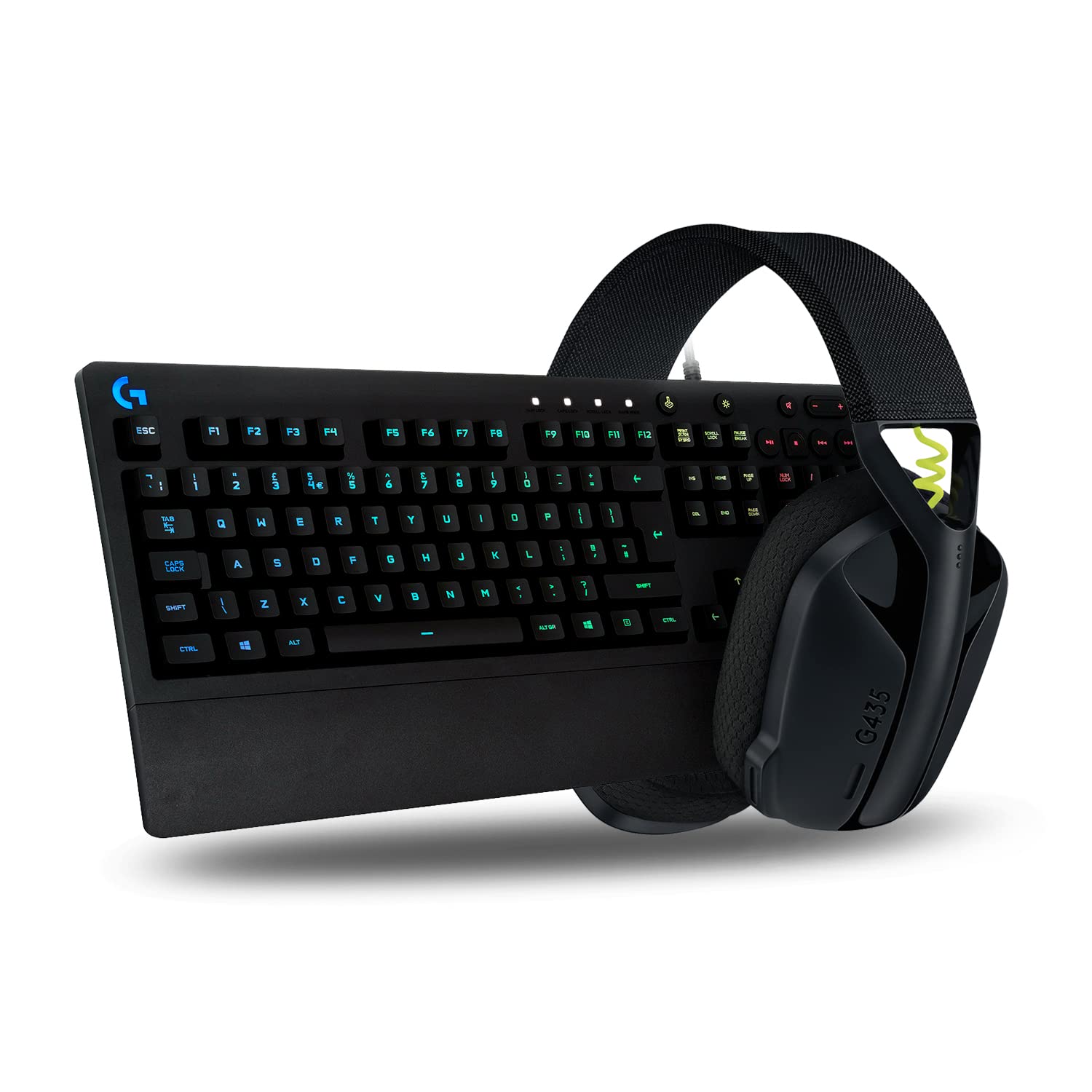 Logitech G213 Prodigy RGB Gaming Keyboard & G435 LIGHTSPEED Bluetooth Wireless Gaming Headset Combo - Black | Perfect for PC, Mac, PS4, PS5 Gaming & Streaming