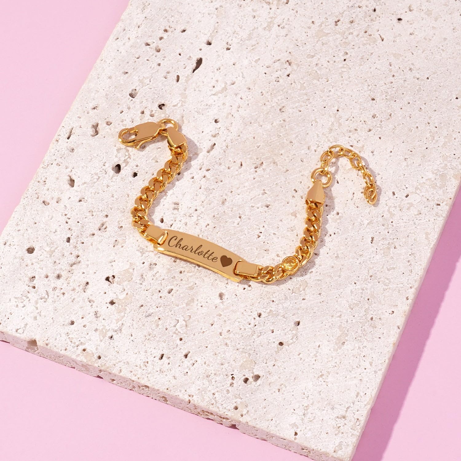 Personalized Adjustable 18K Gold-Plated Baby Name Bracelet for Girls - Custom Toddler Jewelry Gift for Birthdays, Baptism & Special Occasions | Perfect for Newborns, Christenings & First Birthday Celebrations
