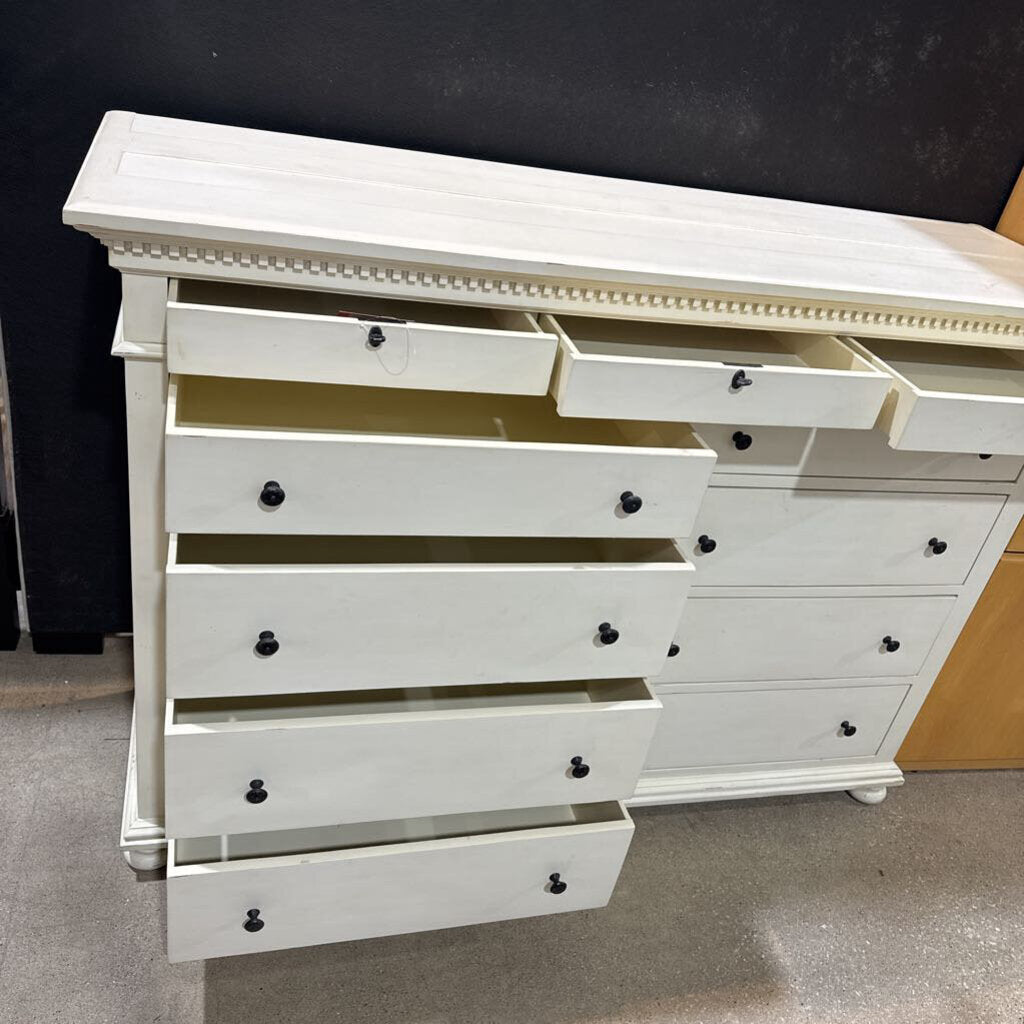 Restoration Hardware St. James 11-Drawer Dresser Chest in White - 71