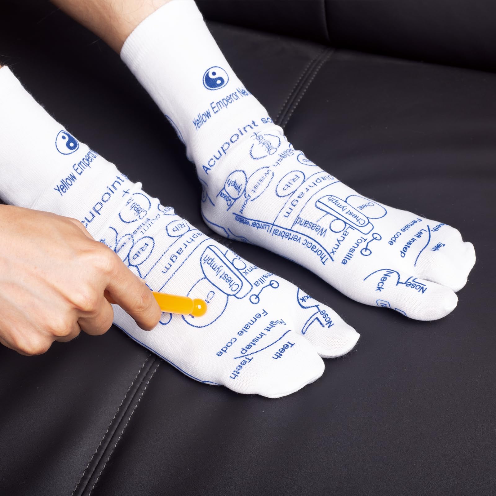 Reflexology Socks with Massage Tools - Acupressure Foot Massage Socks for Women - Perfect for Relaxation, Pain Relief & Home Spa Treatments
