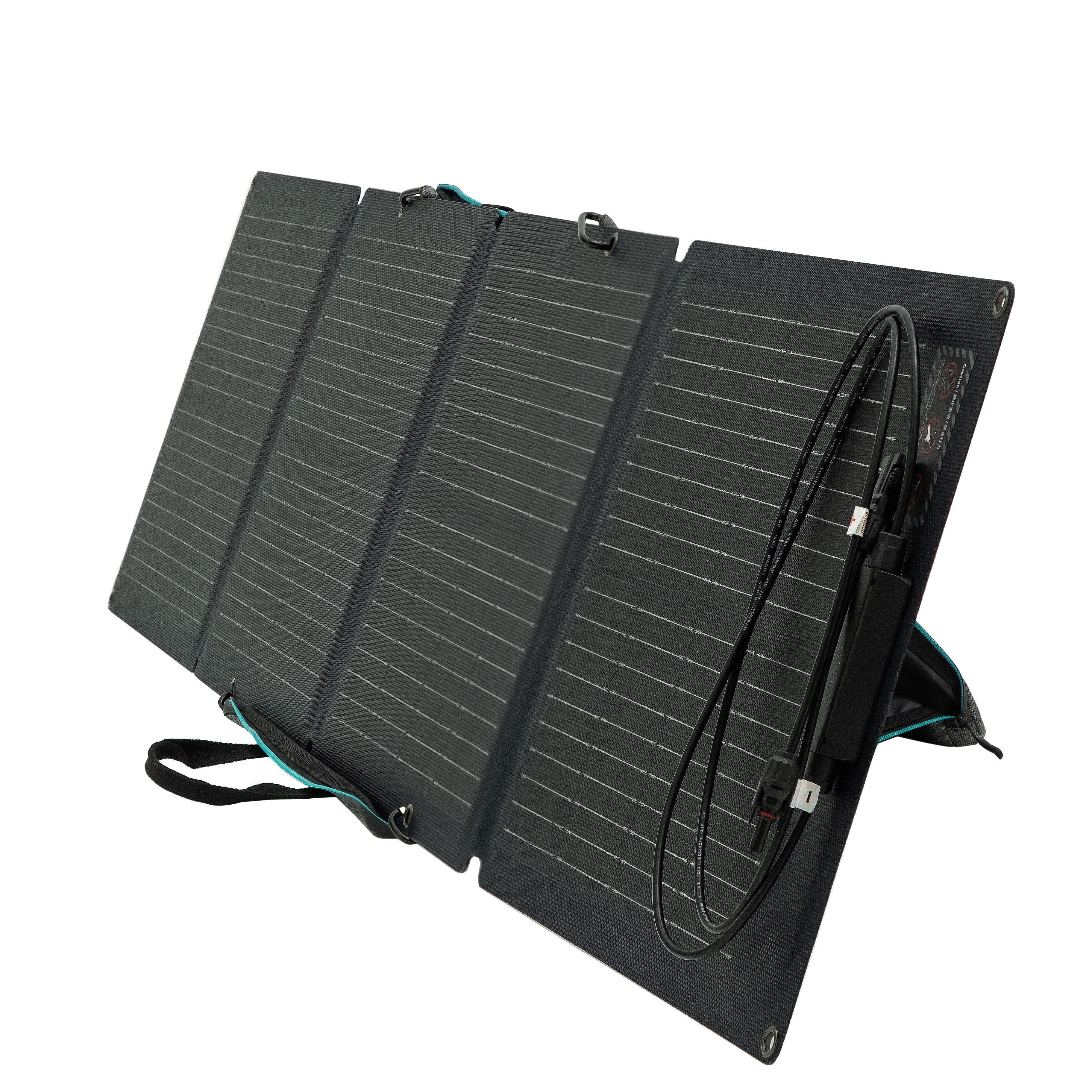 EcoFlow 110W Portable Solar Panel for Power Stations - Foldable & Waterproof Solar Charger for Camping, RV, and Emergency Power Backup
