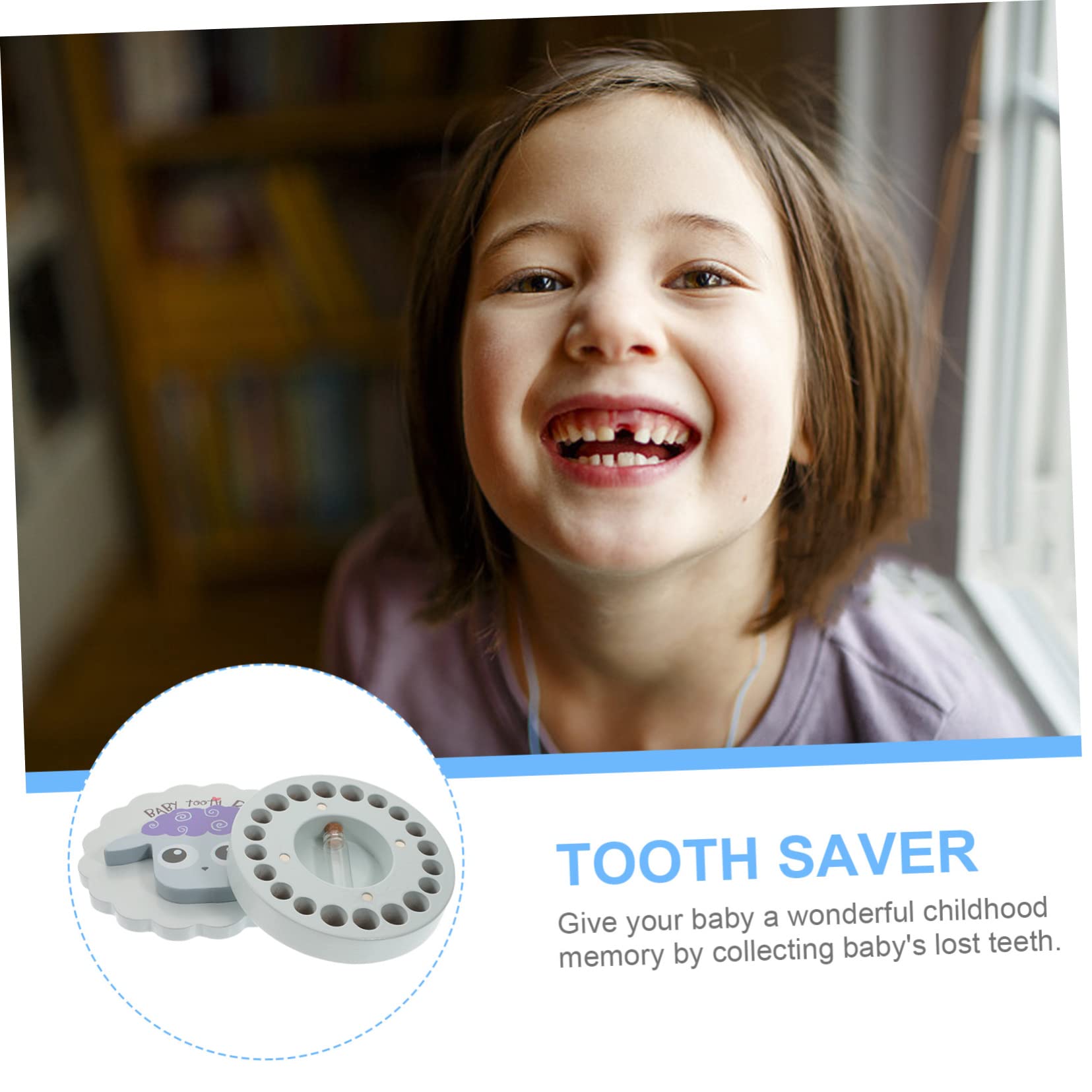 PRETYZOOM 3-Piece Wooden Tooth Keepsake Box Set - Blue Baby Teeth Storage Case for Lost Teeth Collection, First Tooth Souvenir Holder (Perfect for Kids' Milestone Memories & Tooth Fairy Gifts)