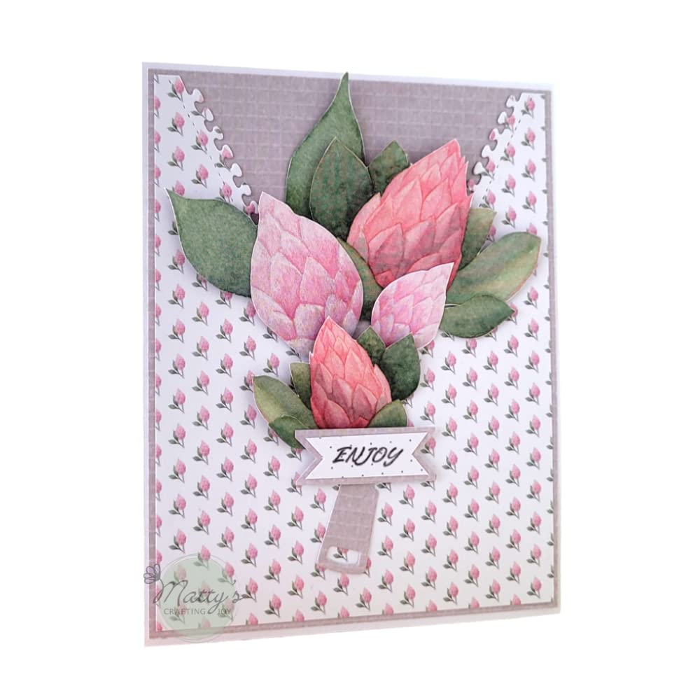 Matty's Crafting Joy Floral Grace 12x12 Double Sided Scrapbook Cardstock Paper Pad - 24 Floral Designer Patterned Papers for Scrapbooking, Card Making, DIY Crafts & Home Decor Projects