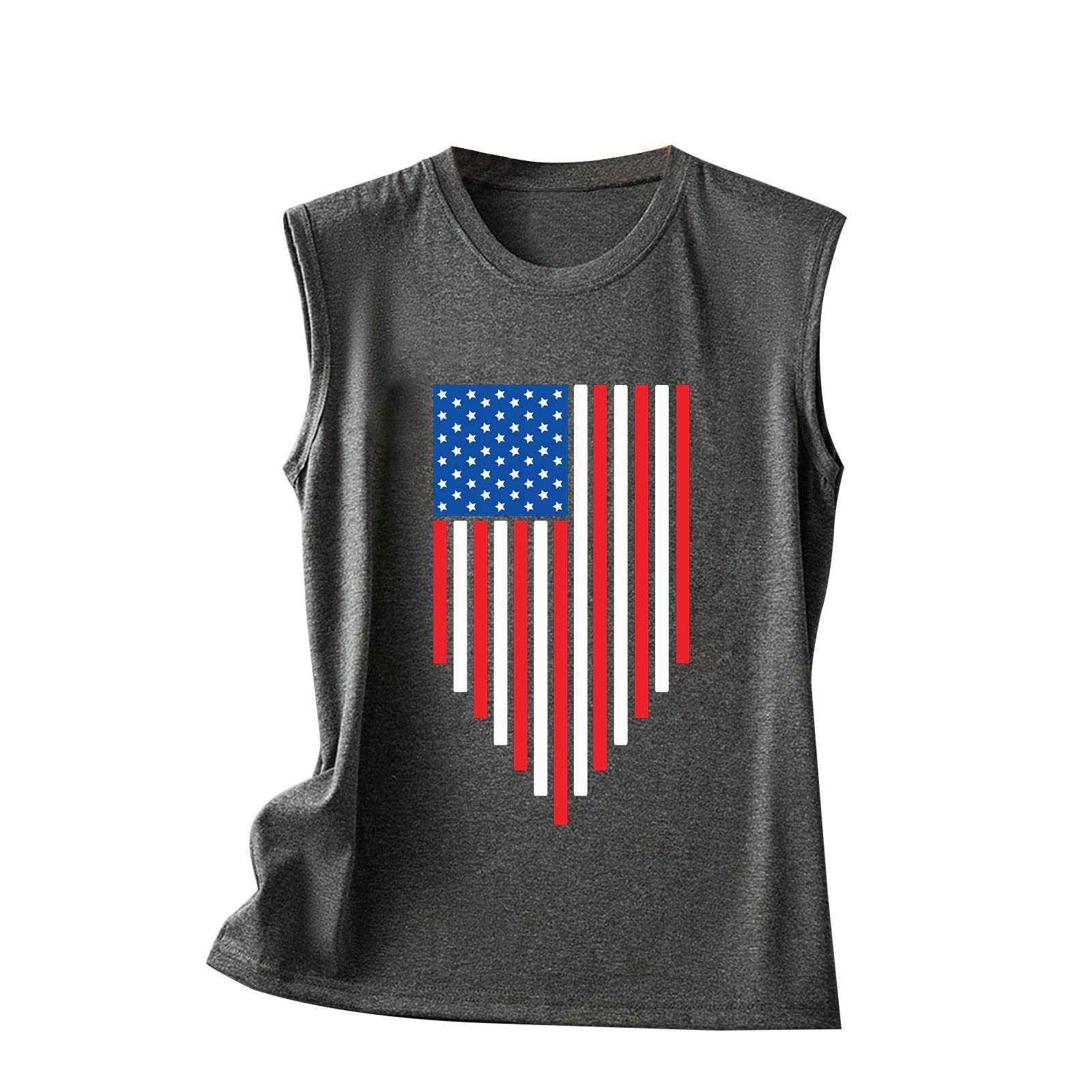 Plus Size Black Sleeveless Vest Tee for Women - Casual Round Neck Tank Top for Summer Outfits