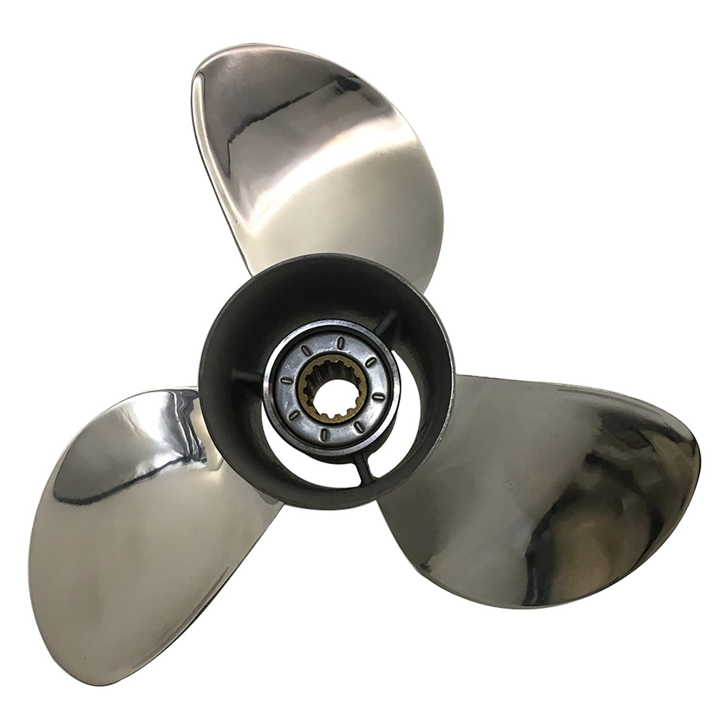 Stainless Steel 4-Blade Propeller for Honda Outboard Engines 35HP-60HP (13-Tooth Spline) - Perfect for Fishing, Boating & Marine Activities