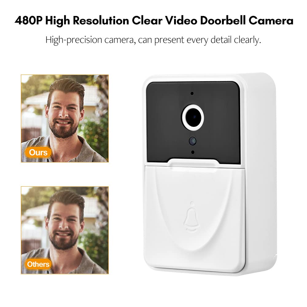 Splenssy Smart WiFi Doorbell Camera - Wireless Video Door Phone with Night Vision, 2-Way Audio, Cloud Storage & Rechargeable Battery - Ideal for Home Security & Smart Monitoring