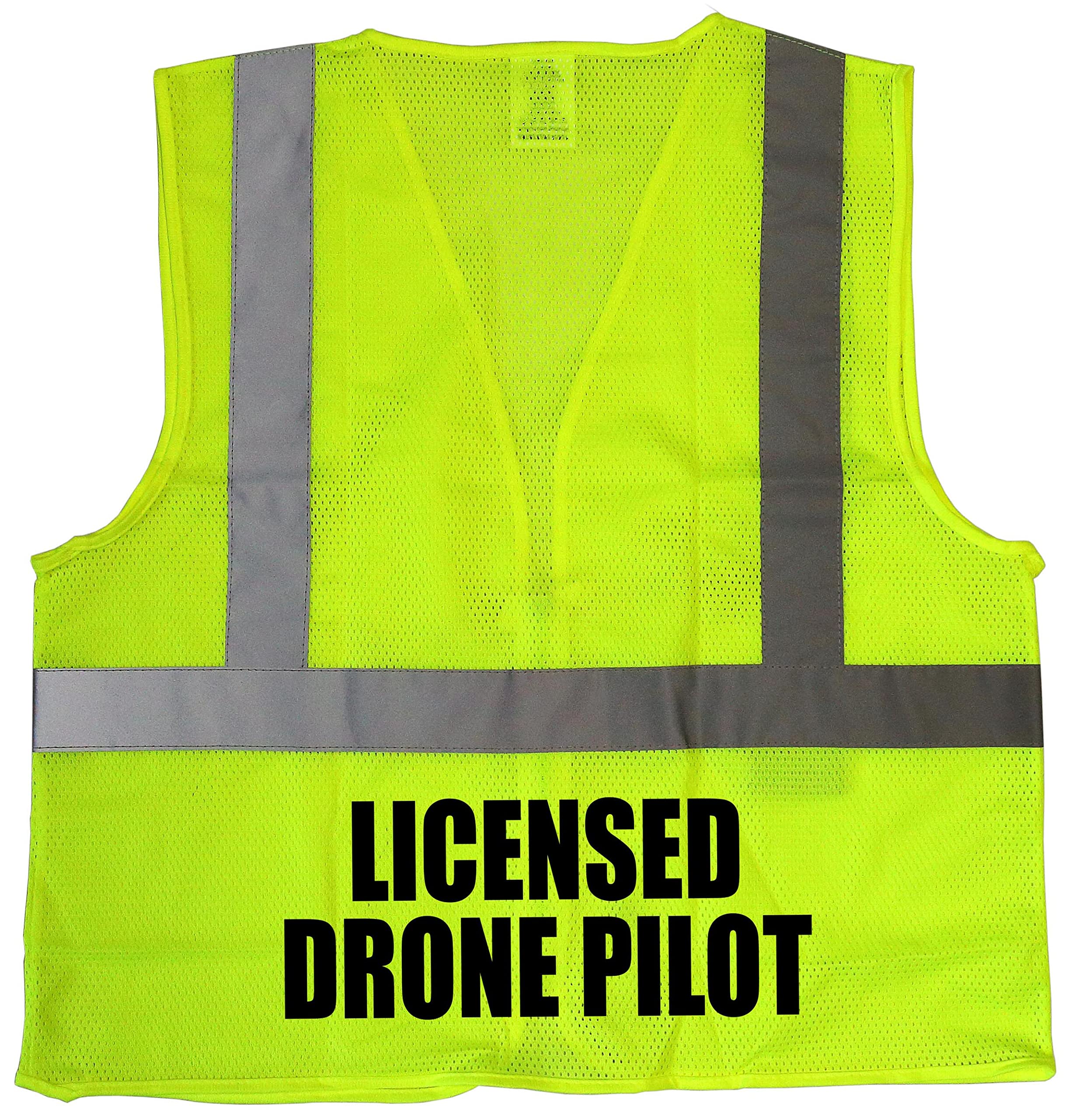 Smart People Clothing Licensed Drone Pilot Safety Vest - High Visibility Reflective Screen Printed Vest for Drone Operators | Outdoor Aerial Photography & Construction Site Safety Gear