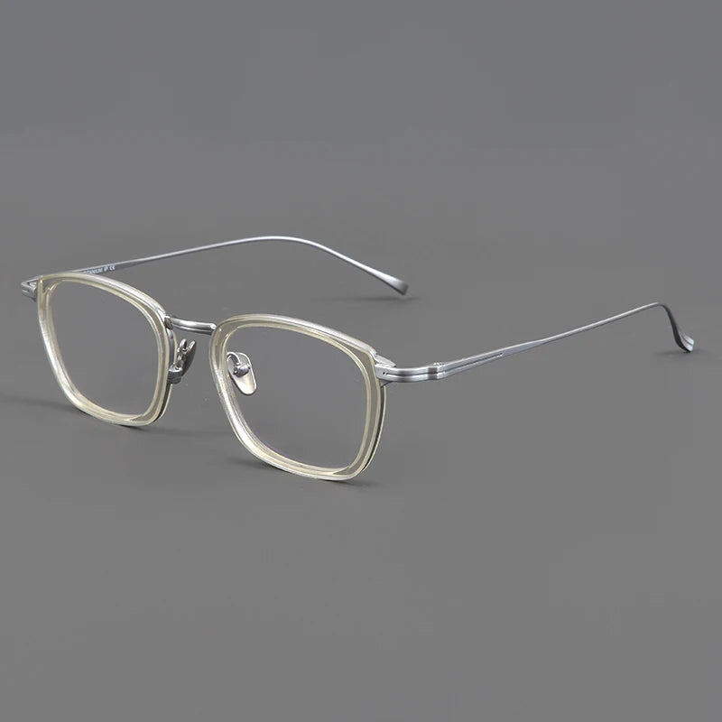 Stylish Aimee Unisex Full Rim Big Square Titanium Acetate Eyeglasses 94224 - Trendy Lightweight Frames for Work, Reading & Fashion