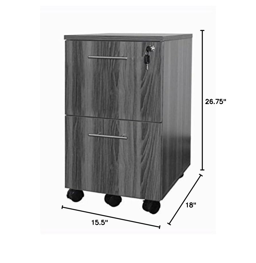 Mayline Value Pack 2-Piece Gray Steel Pedestal File Cabinet Set - Durable Office Storage Solution for Files & Documents