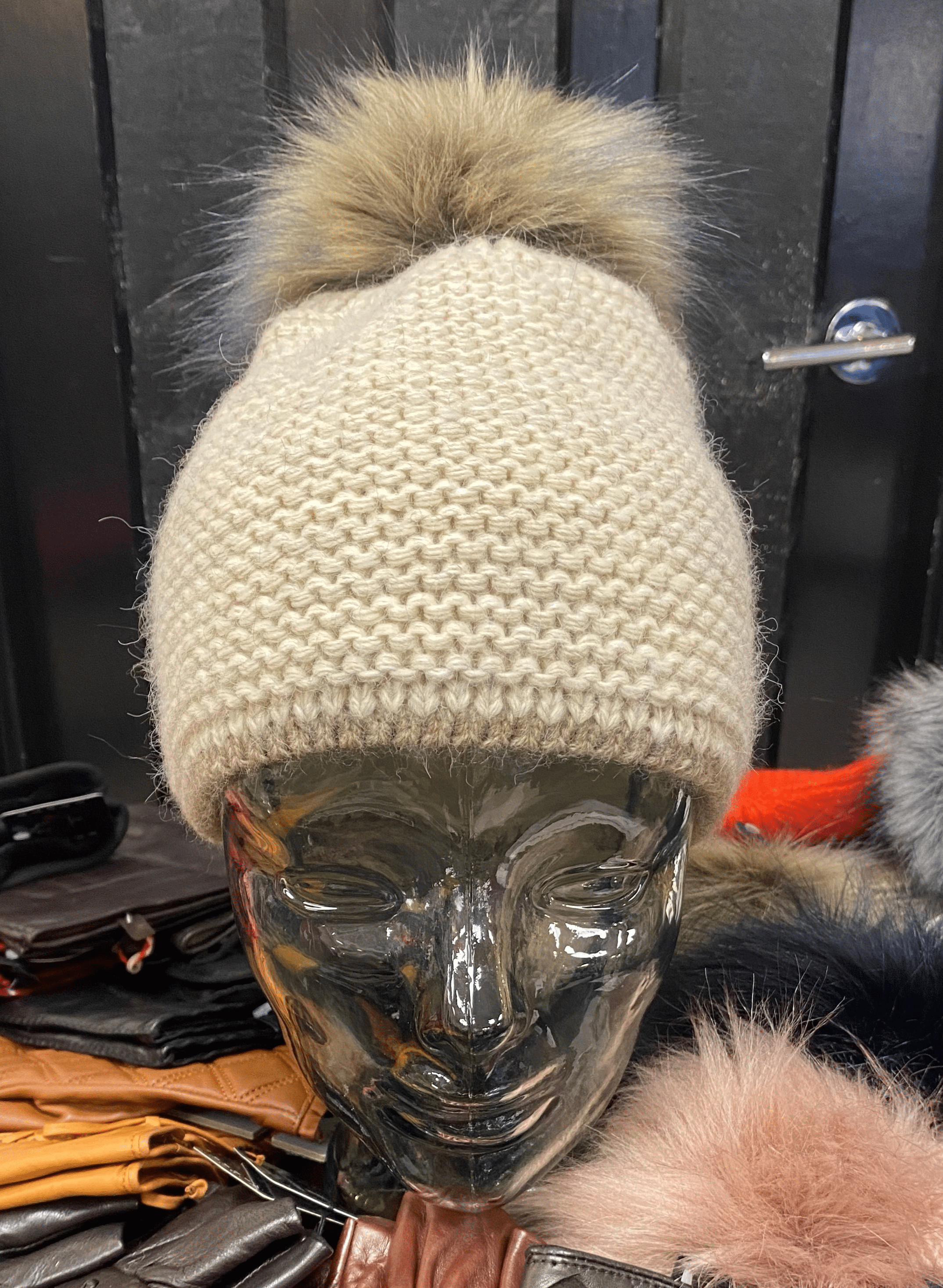Cozy Knit Fleece Lined Pom Pom Winter Beanie Hat for Women - Warm Soft Cuffed Knit Hat for Cold Weather, Outdoor Activities & Fashion Accessories