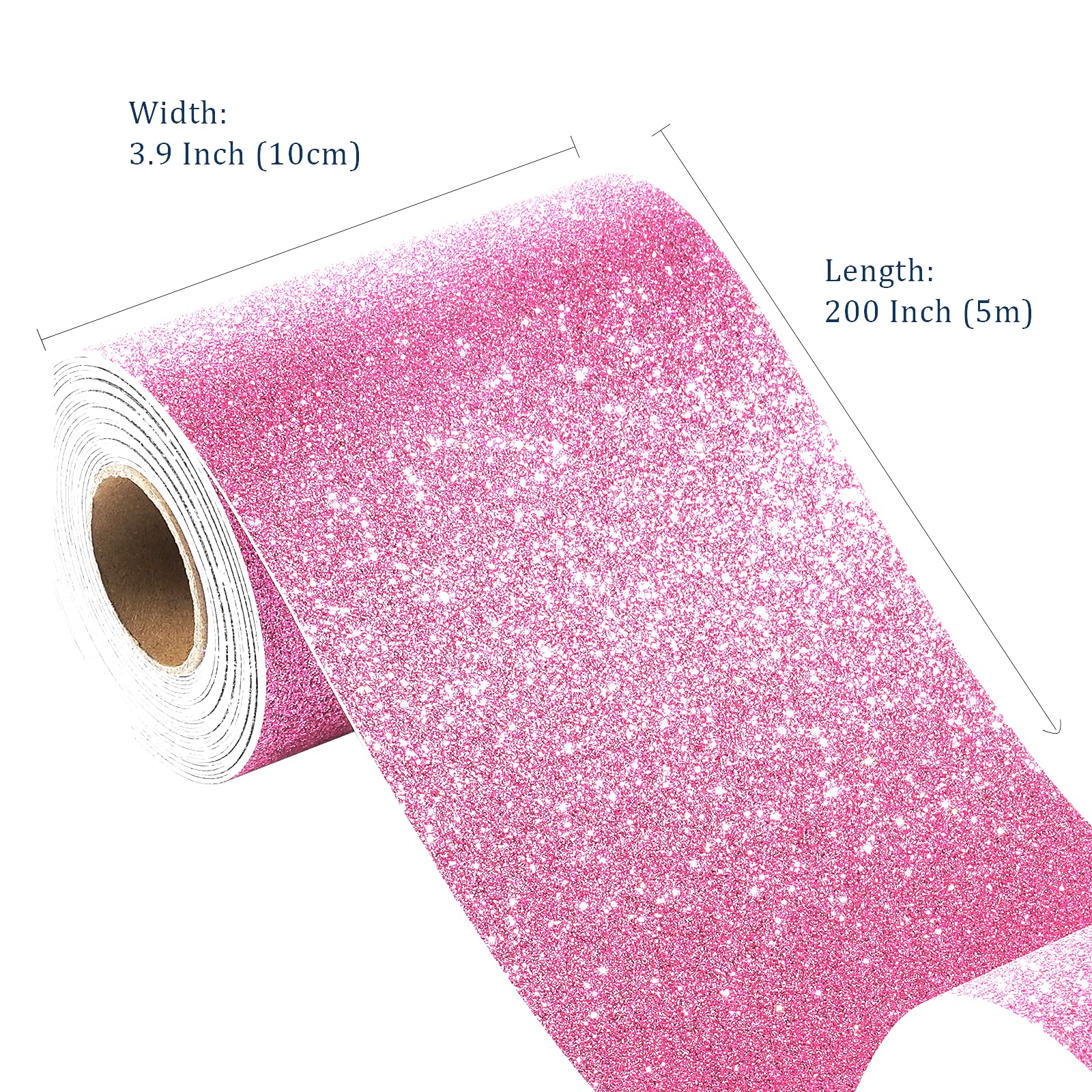 Pink Glitter Cardstock Paper - 3.9