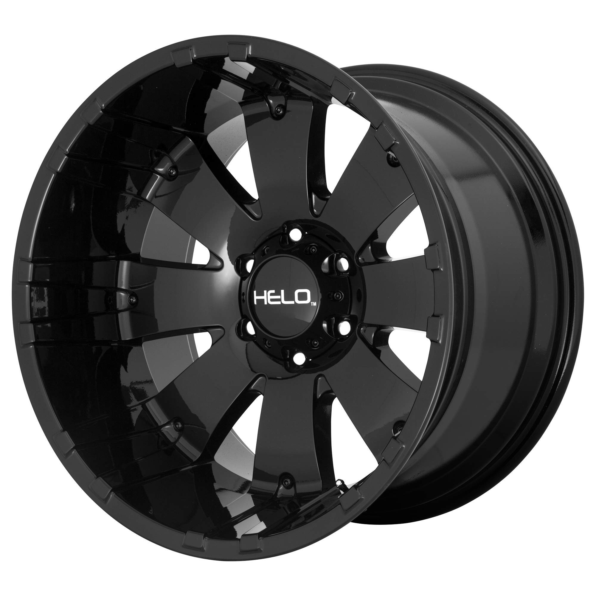 HELO HE917 20x10 Gloss Black Wheel 6x135.00 Bolt Pattern -18mm Offset - Premium Alloy Rims for Ford F150, Ram 1500 & Chevy Silverado - Off-Road & Street Performance