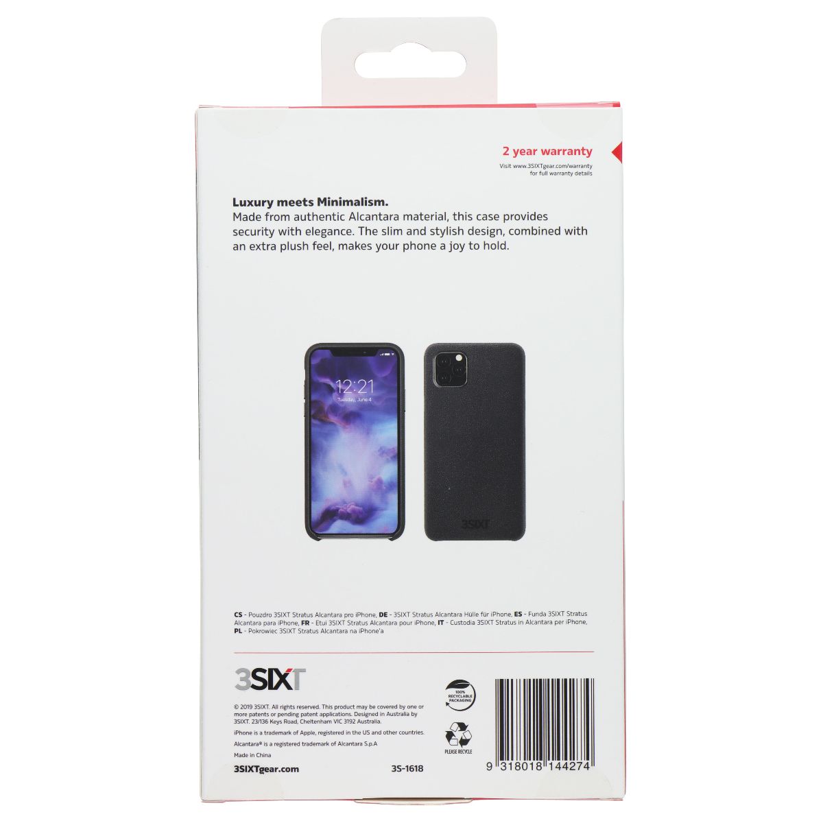 3SIXT Stratus Series Shockproof Case for Apple iPhone 11 Pro - Slim Protective Cover with Anti-Scratch Design | Perfect for Everyday Use, Travel & Outdoor Activities