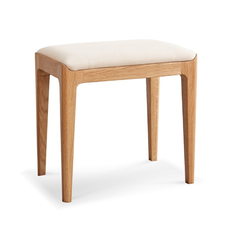 Premium Solid Wood Makeup Stool - Handcrafted Oak, Ash & Black Walnut Vanity Seat | Perfect for Dressing Tables, Bedroom Vanity & Salon Styling Stations