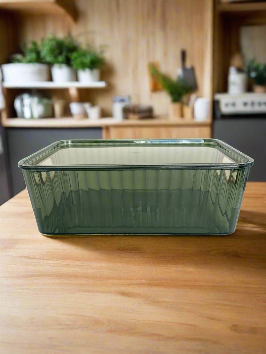 11.5x8 Plastic Organizer Box - Clear Storage Container for Home, Office & Craft Supplies - Perfect for Organizing Small Items, Jewelry, and Stationery