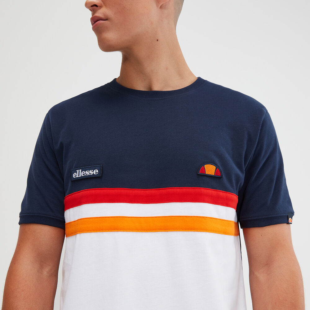 Ellesse Men's Venire Navy Blue Short Sleeve T-Shirt - Casual Comfort Fit for Everyday Wear, Gym & Street Style