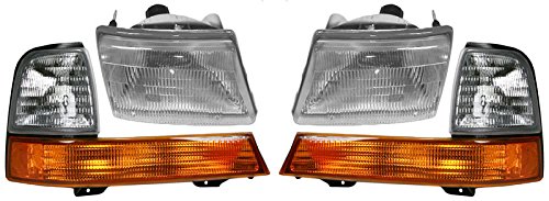 Ford Ranger Headlights & Corner Parking Lights Set - Left & Right Pair - Compatible with [Year Range] - Durable LED/ Halogen Bulbs - Easy Installation - Perfect for Off-Roading, Night Driving & Parking Assistance