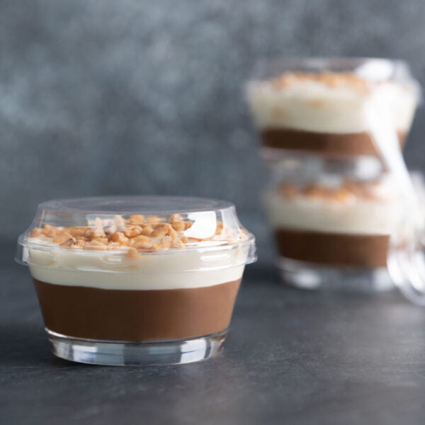 4 oz Round Bowls with Flat Lids - 10 Pack Dessert Cups for Ice Cream, Yogurt, Snacks & Party Serving | BPA-Free & Durable Disposable Bowls