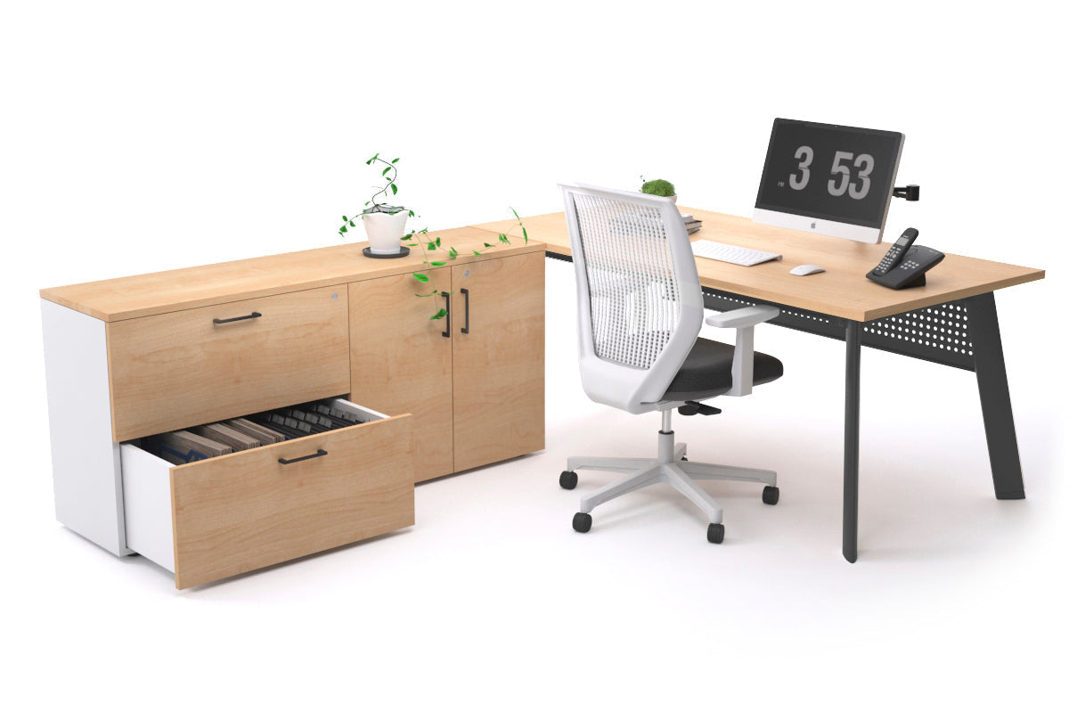 Switch Executive Setting With Uniform Spine Black Frame [1600L x 700W] - Premium Office Desk for Modern Workspace & Home Office
