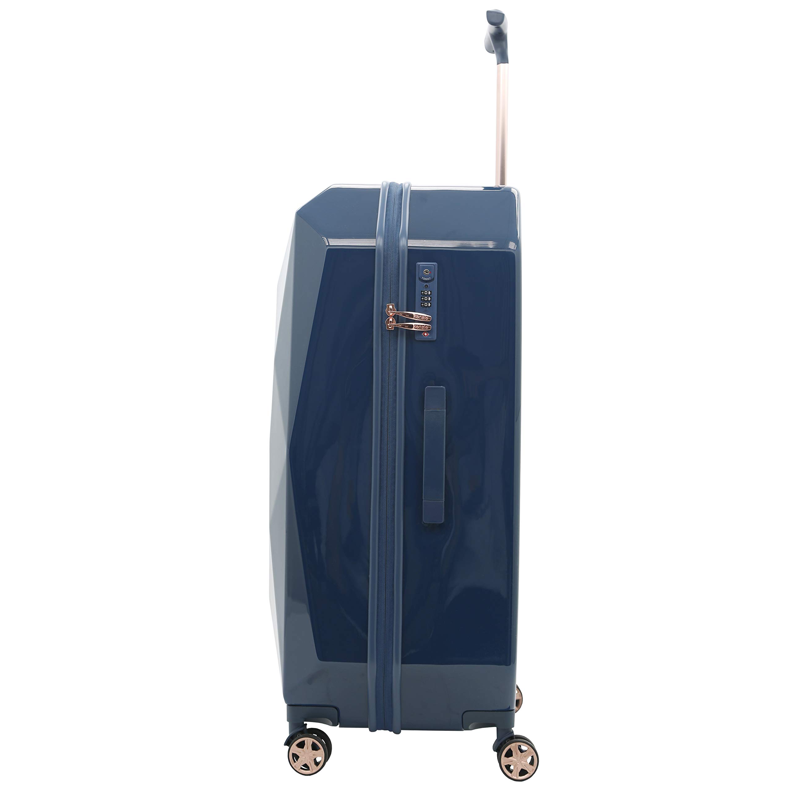 Kensie Women's Gemstone Luggage Set - Midnight Blue 20-Inch Carry-On Spinner Suitcase for Travel, Business Trips & Weekend Getaways