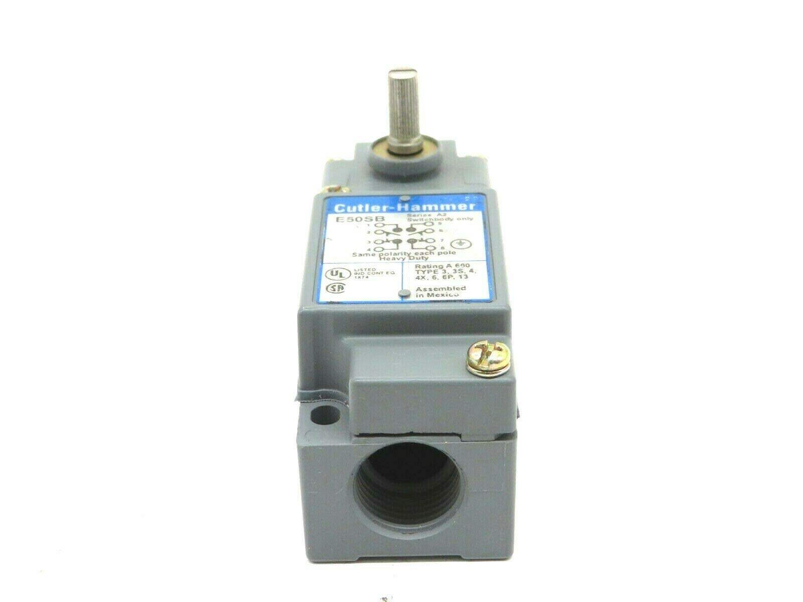 Cutler Hammer E50SB E50DR1 Limit Switch Body and Head - Heavy Duty Industrial Limit Switch for Automation & Machinery Control
