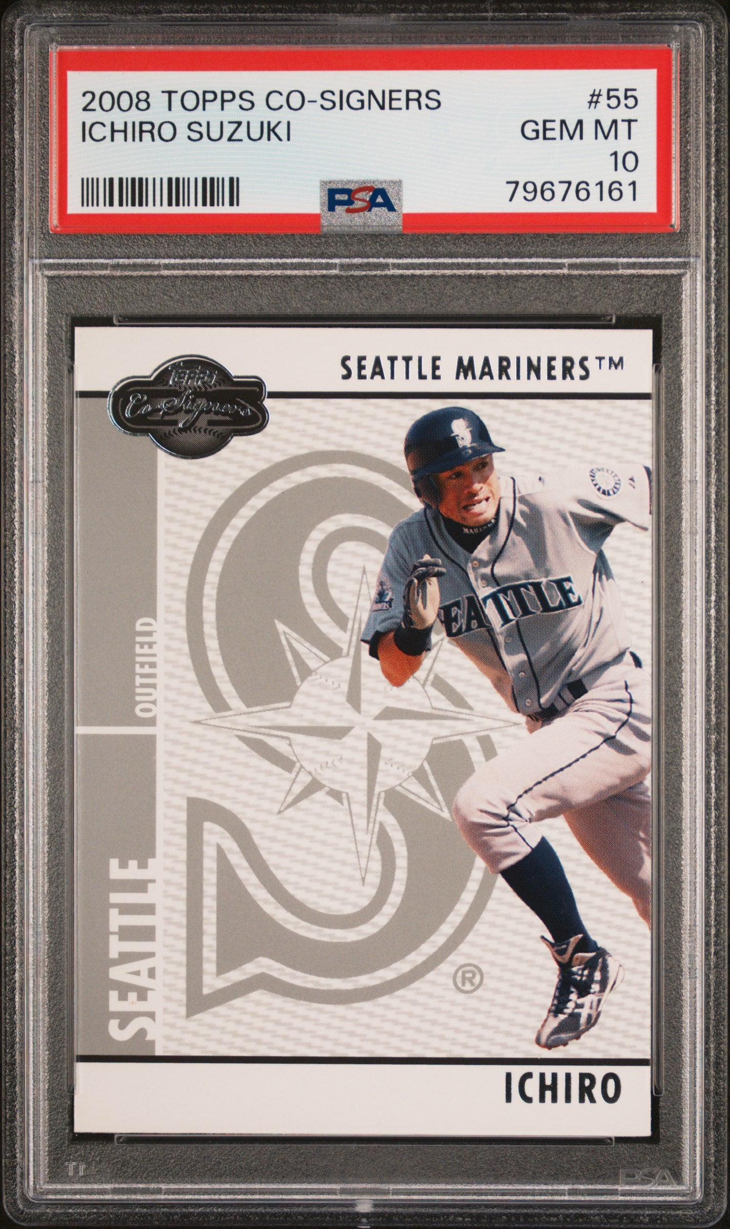 2008 Topps Co-Signers Ichiro Suzuki #55 PSA 10 Gem Mint Baseball Card - Perfect for Collectors & Sports Memorabilia Display