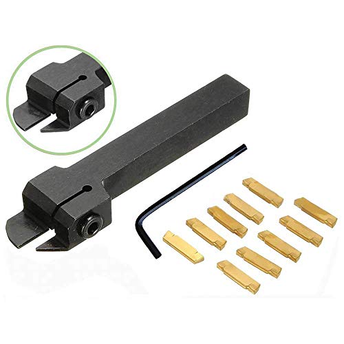 VerLich MGEHR1212-2 Tool Holder Boring Bar with 10pcs MGMN200 Carbide Inserts & L-Shape Wrench - High Precision Turning Tool for Metal Lathe Work, CNC Machining, and Industrial Manufacturing