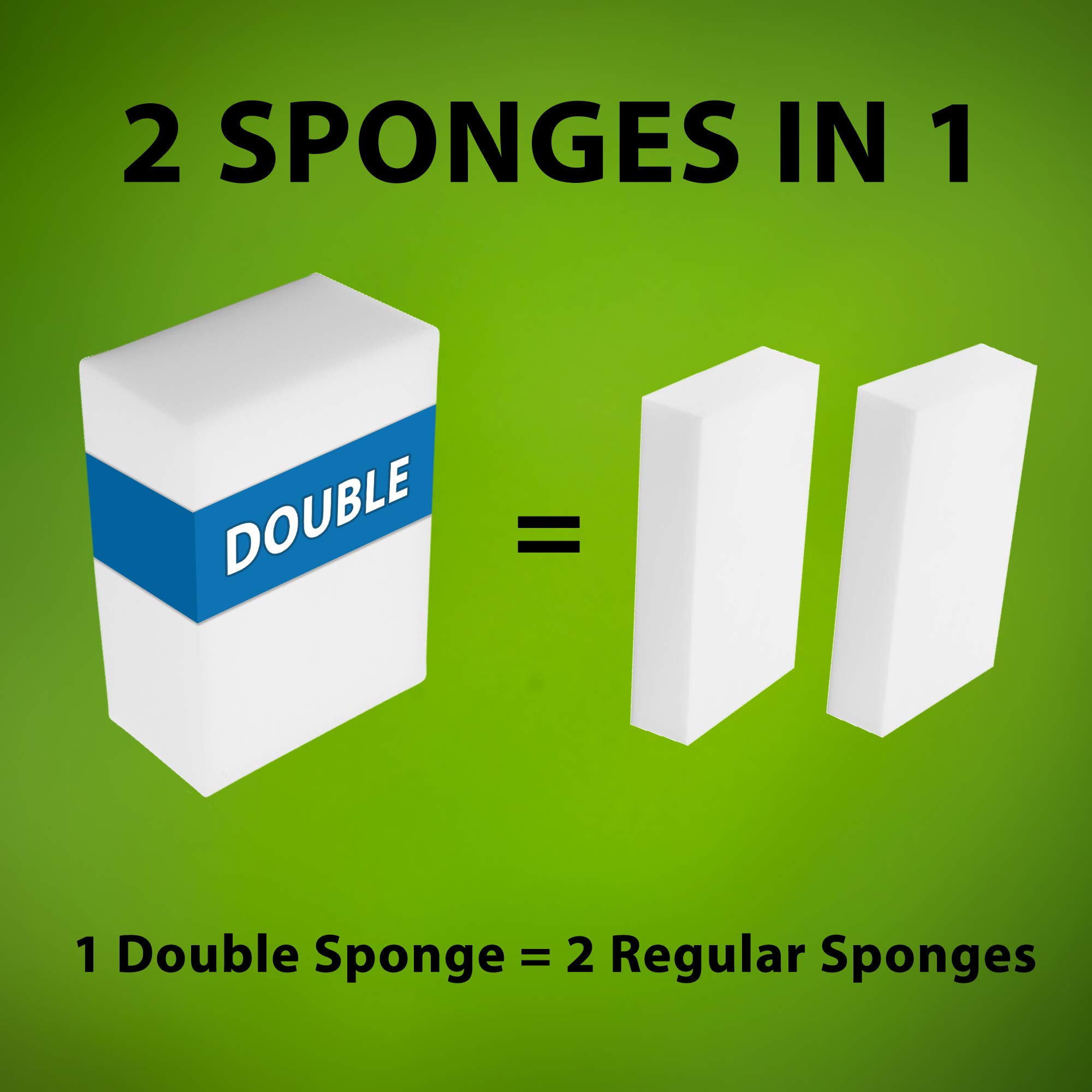 (20 Pack) Extra Thick Magic Sponge Eraser by SCRUBIT - Heavy Duty Melamine Cleaning Sponges for Kitchen, Bathroom, Floor & Wall - Removes Tough Stains & Dirt - Durable Long Lasting Foam Scrubbing Pads (Perfect for Cleaning Grease, Scuffs & Grime on Appliances, Tiles & Countertops)