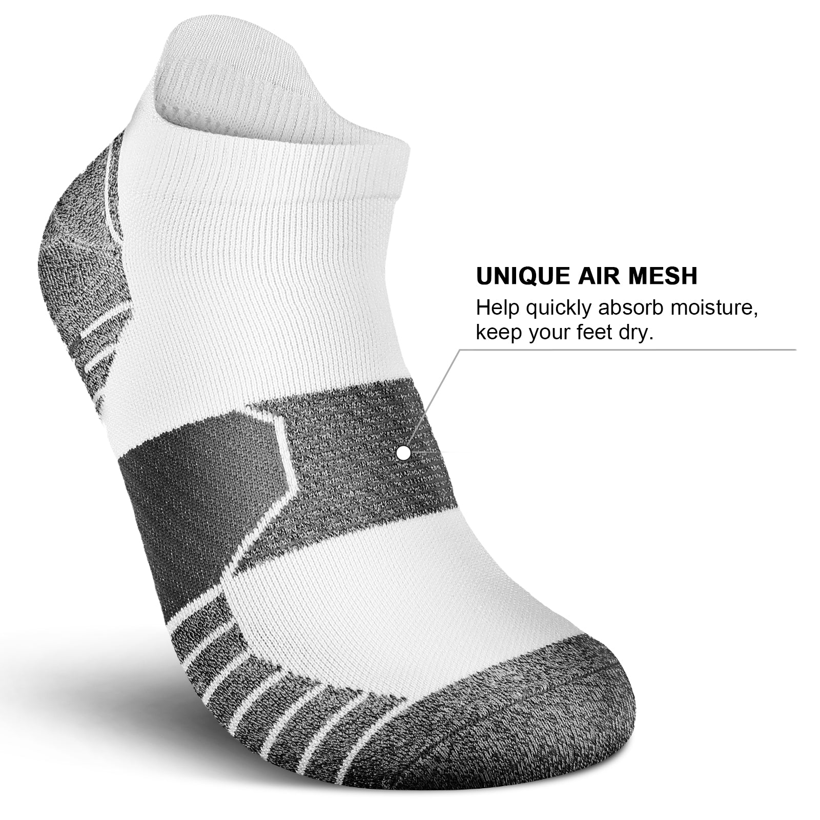 GECKOMAN x PAPLUS Women's Breathable Ankle Athletic Socks 2 Pairs - Comfortable Running & Workout Socks for Gym, Yoga & Daily Wear