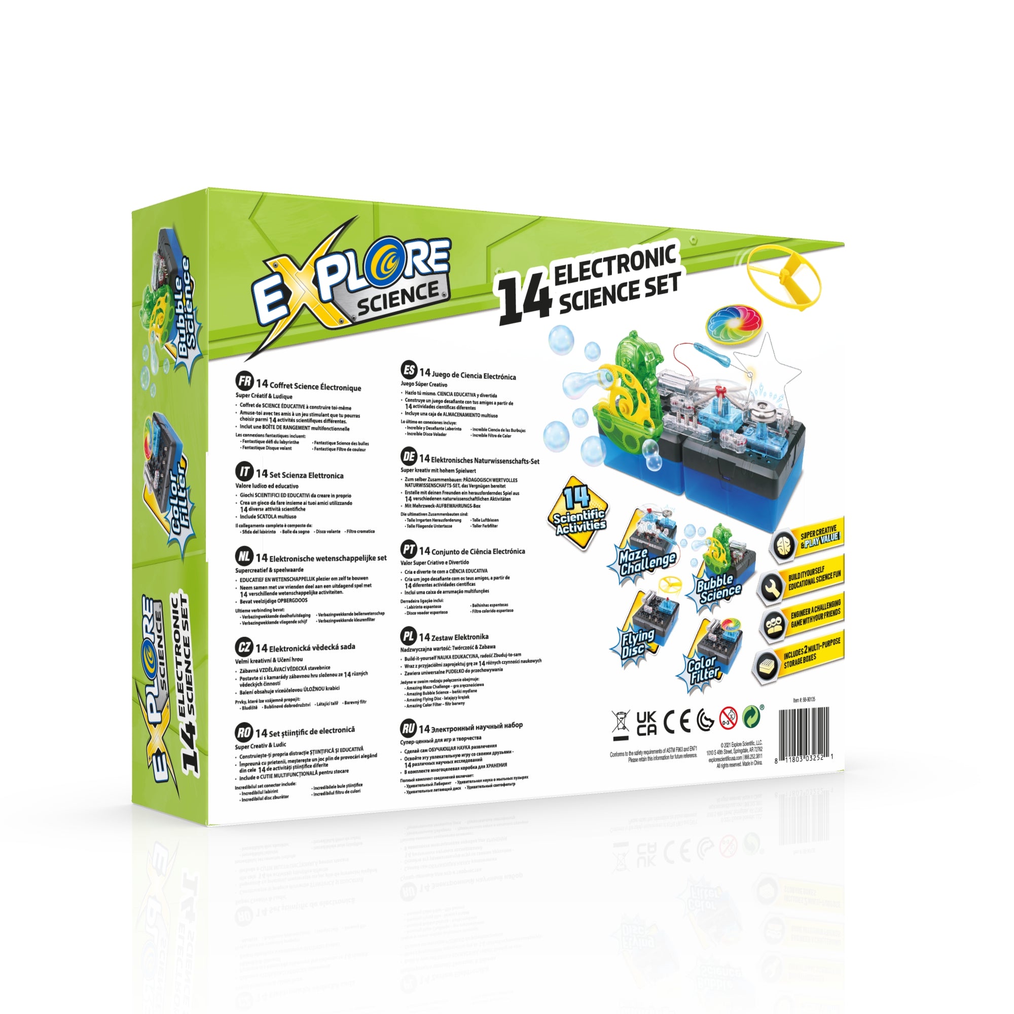 Explore Science 14-in-1 Electronic Circuit Kit - STEM Learning Toys for Kids | Fun Science Experiments & Educational Projects for Home & Classroom
