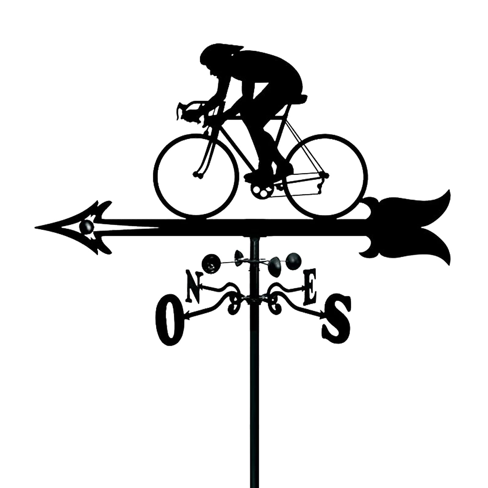 Guomipai Stainless Steel Weather Vane for Bicycles & Gardens - 35-50CM Wind Direction Indicator & Outdoor Decor | Perfect for Cyclists, Garden Stake Decor, and Weather Measurement