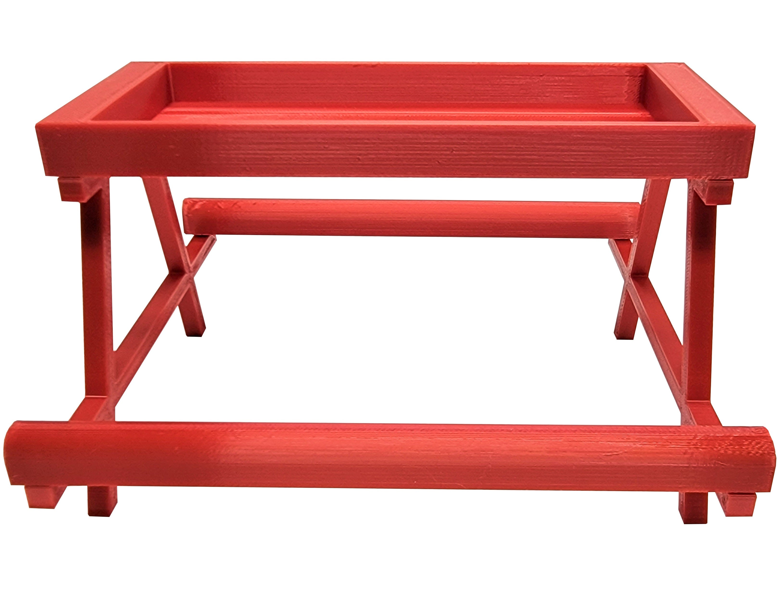 7 Inch Long Red Chick Picnic Table - Durable Chicken Treat Feeder Bench for Backyard Poultry, Perfect for Chickens, Ducks & Small Birds - Great for Outdoor Feeding & Farmyard Fun