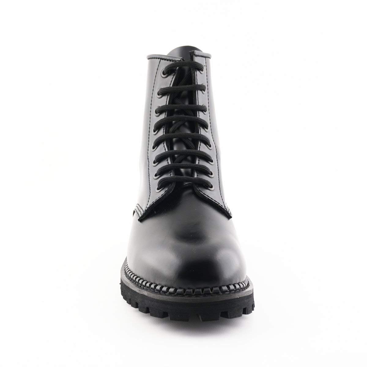 Premium Unisex Cowboy Western Biker Leather Boots - Grinders Cedric CS Black Derby Style (Size 39 EU) | Perfect for Riding, Motorcycling & Western Fashion