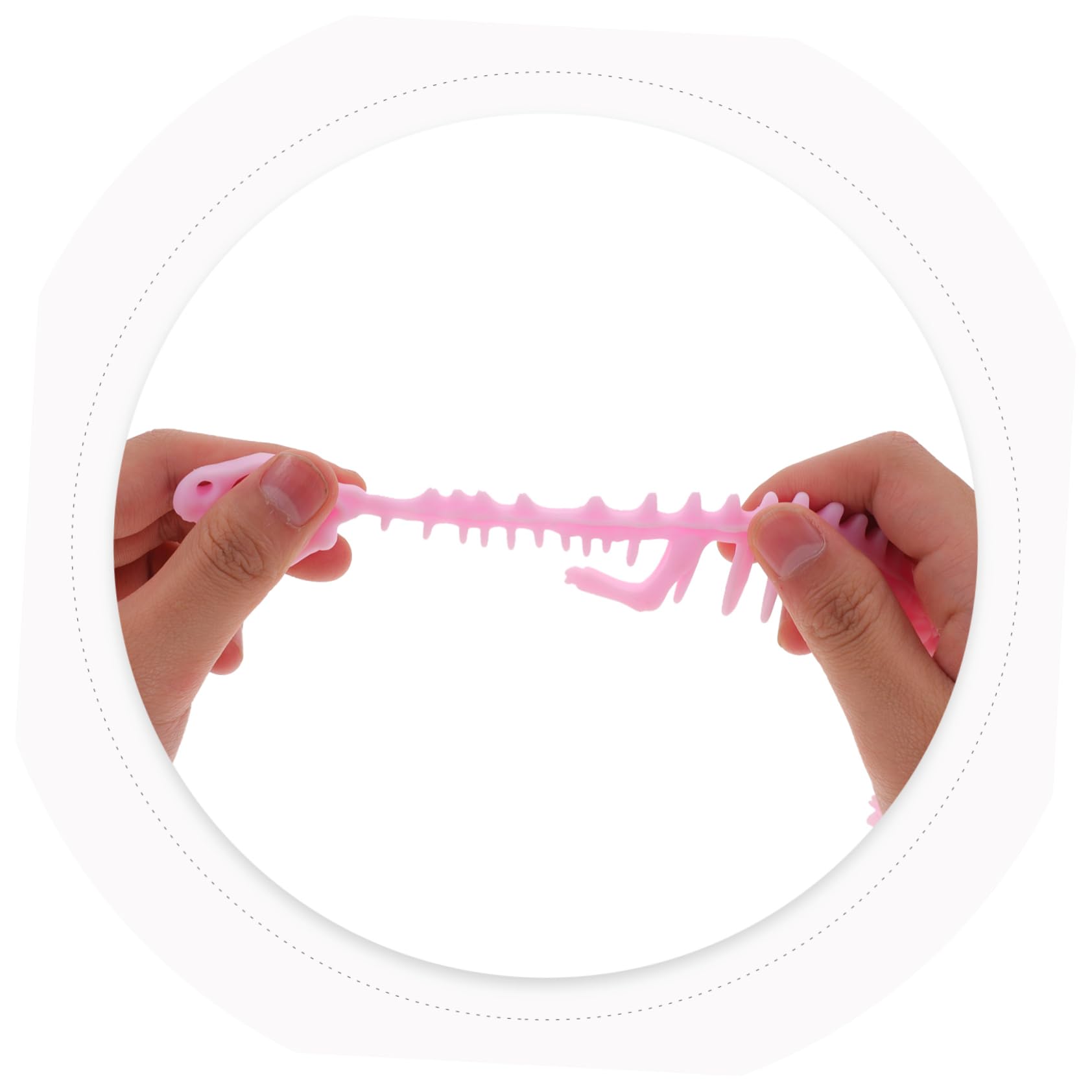 DIKACA 6-Pack Stretchy Fishbone Rope Toys - Dinosaur Pull String Fidget Toys for Kids, Sensory Stress Relief & Fun Playtime (Great for Classrooms, Birthday Gifts & Travel Activities)
