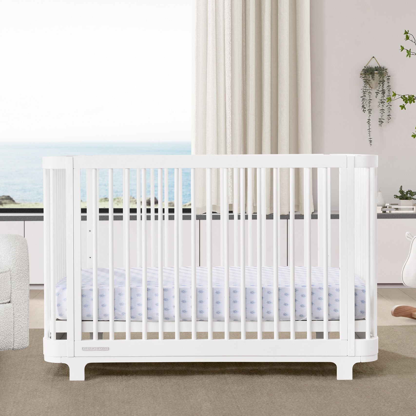 Nest 4-in-1 Convertible Baby Crib - Toddler Bed, Daybed & Full-Size Bed - Safe Nursery Furniture for Newborn to Teen - Perfect for Bedrooms, Daycare & Guest Rooms