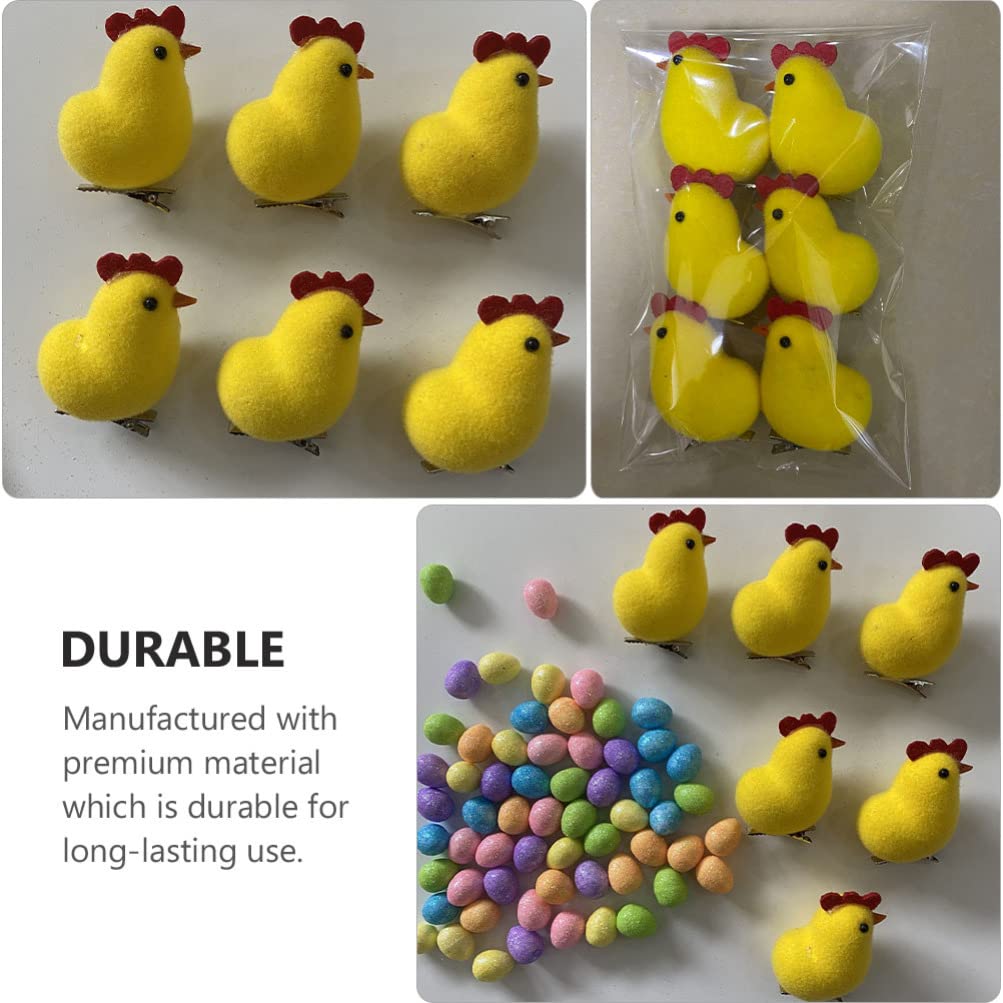 Yellow Chick Hair Clips - 12Pcs Cute Easter Alligator Barrette Hairpins for Girls, Women | Easter Party Favors, Spring Hair Accessories, Gift Fillers