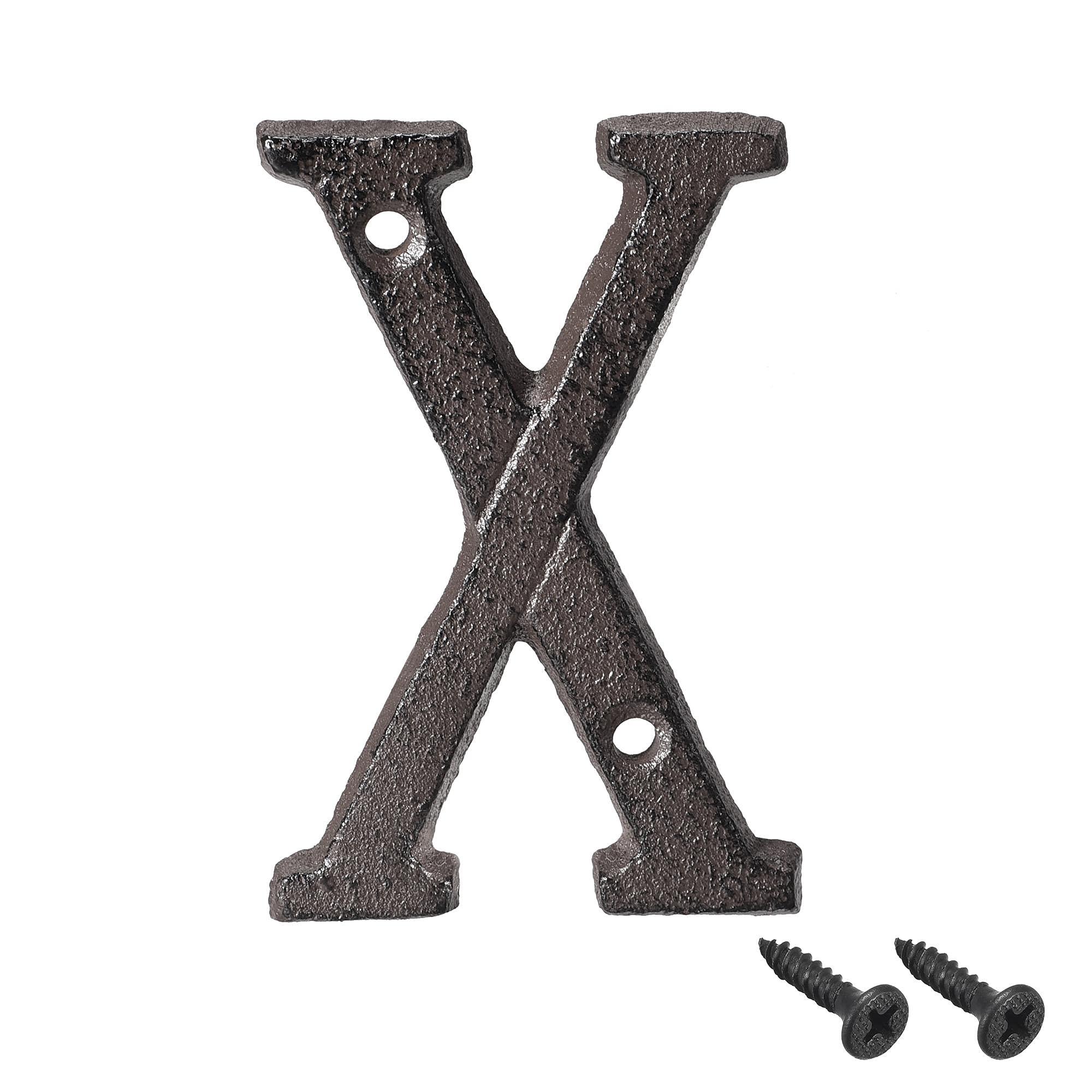 3 Inch Cast Iron Letter X - Rustic House Letter for Mailbox, Home & Hotel Address Sign - Perfect for Farmhouse, Vintage & Outdoor Decor