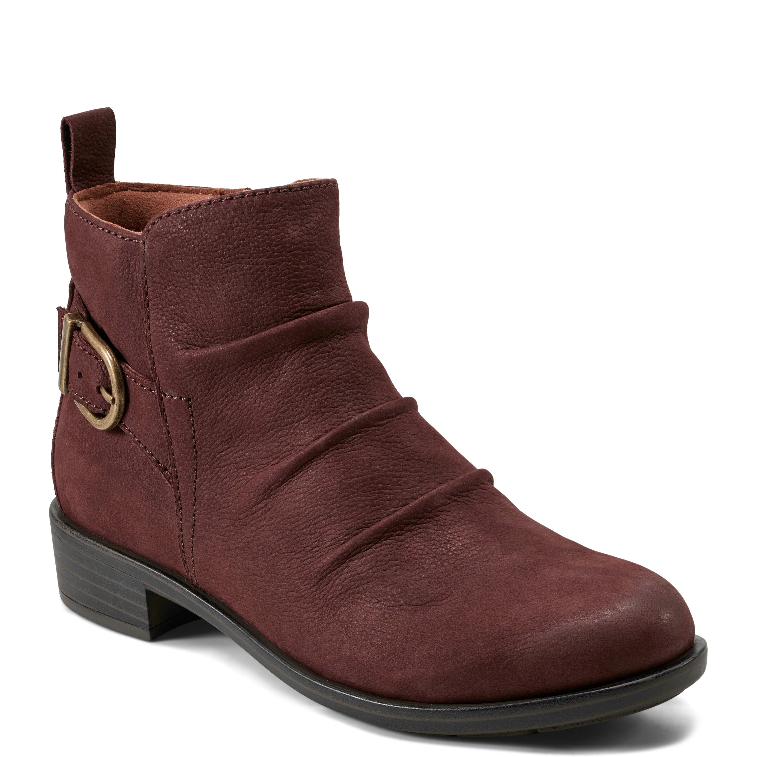 Women's Nessa Ruched Casual Booties - Stylish Ankle Boots for Fall & Winter | Comfortable Slip-On Shoes for Work, Travel & Everyday Wear