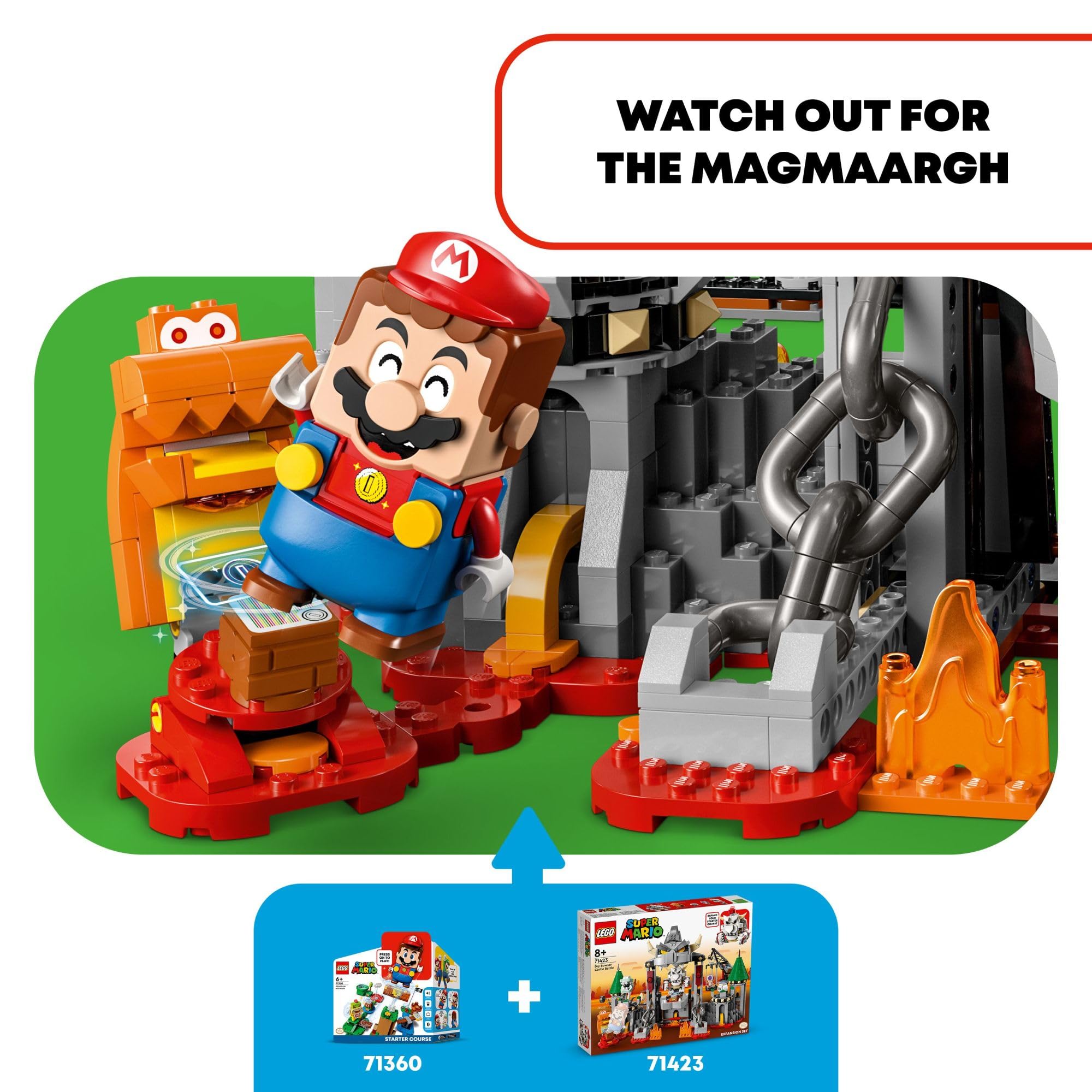 LEGO Super Mario Dry Bowser Castle Battle Expansion Set 71423 - Interactive Building Toy with Bowser & 4 Character Figures - Collectible Playset for Kids Ages 8+ - Perfect for Creative Play, Birthday Gifts & Mario Fans Collection
