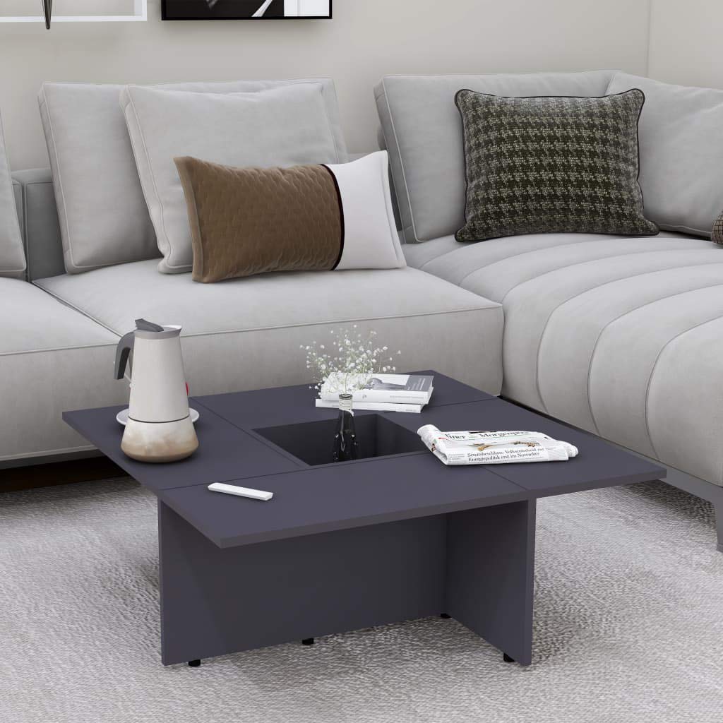 vidaXL Modern Coffee Table - Sturdy Chipboard End Table for Living Room, Couch & Sofa - Multiple Color Options - Perfect for Home Decor, TV Stand & Lounge Furniture