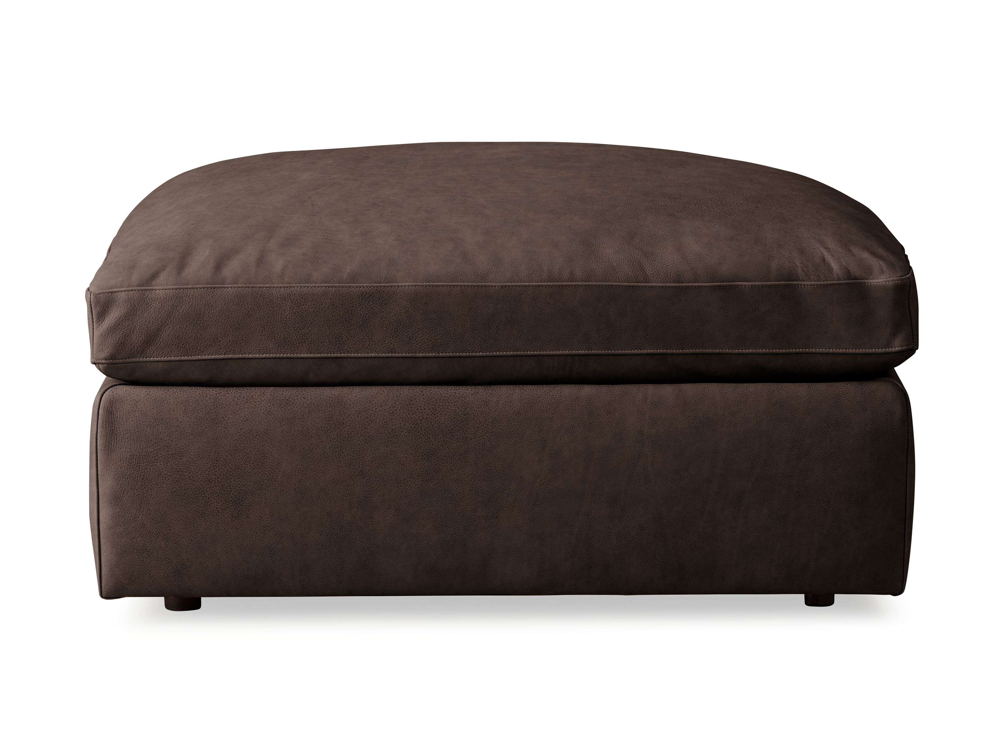 Premium Beale Leather Ottoman - Genuine Leather Footrest, Storage Bench & Living Room Decor - Perfect for Home, Office & Lounge Relaxation