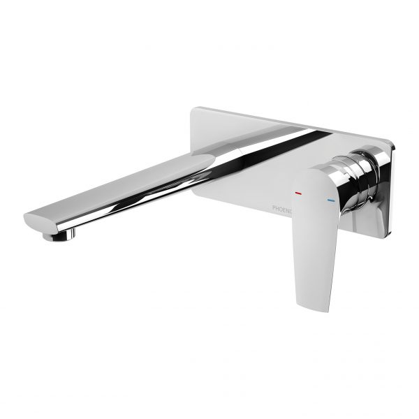 Arlo Wall Mounted Basin & Bath Mixer Set - 200mm Chrome Trim Kit | Phoenix Builders Range | Perfect for Modern Bathroom & Shower Renovations