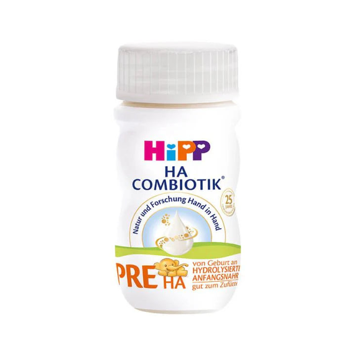 HiPP HA PRE Hypoallergenic Baby Formula - Ready to Feed (0-6 Months) 90ml Bottles (Pack of 6) | Expires 7/7/25 | Perfect for Newborns & Infants with Sensitive Stomachs | Ideal for Travel, Daycare & On-the-Go Feeding
