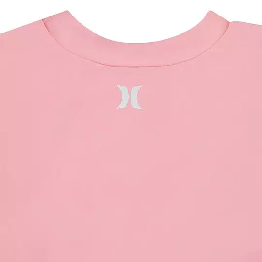 Hurley Girls' Floral Rashguard Two Piece Set - 2T 4T Size - UV Protection Swimwear for Toddler Beach & Pool Play