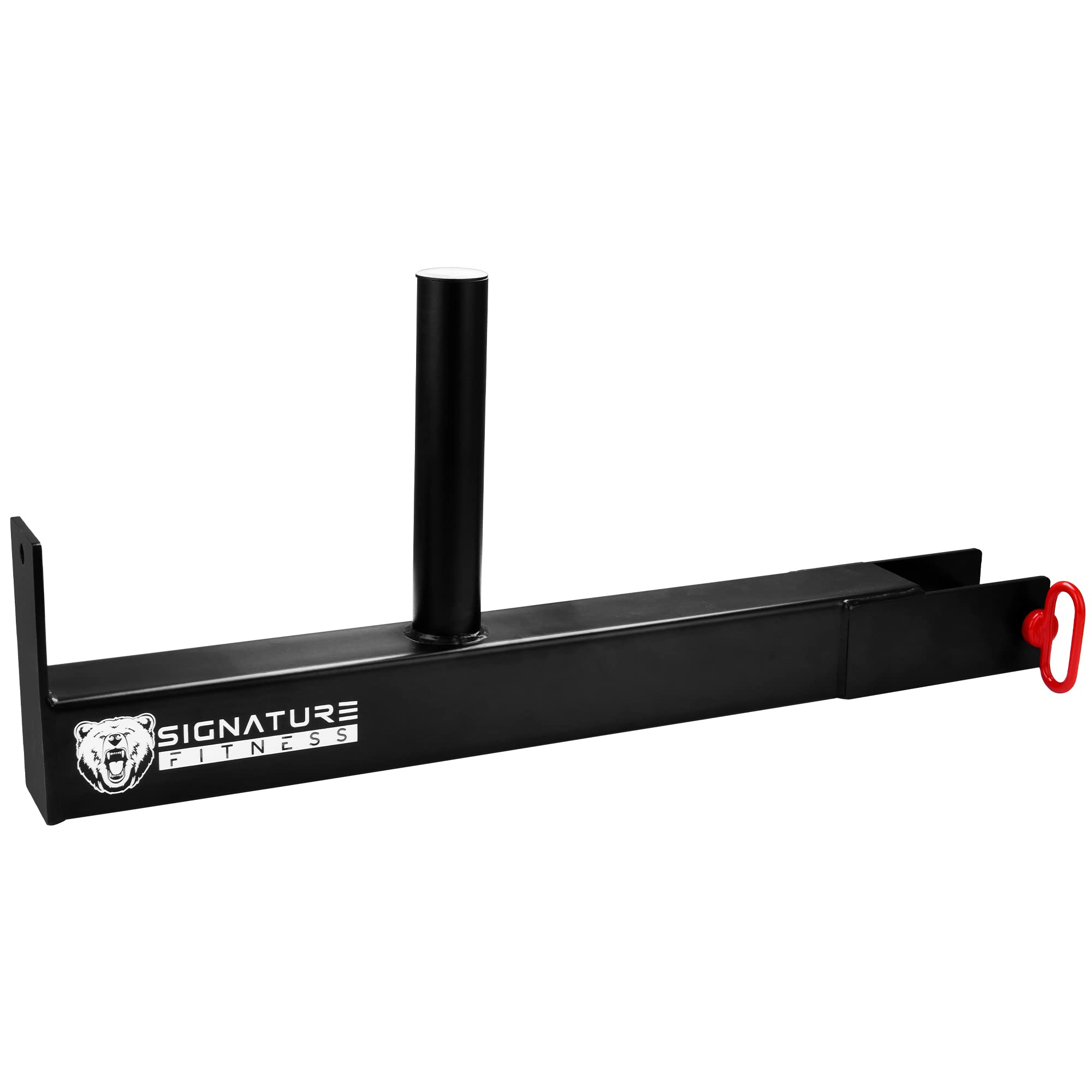 Signature Fitness Plate Loaded Lever Arm Attachment - Heavy Duty Power Rack & Squat Stand Accessory - Wall Mountable Strength Training Equipment for Home Gym (Black) - Perfect for Deadlifts, Bench Press & Functional Training