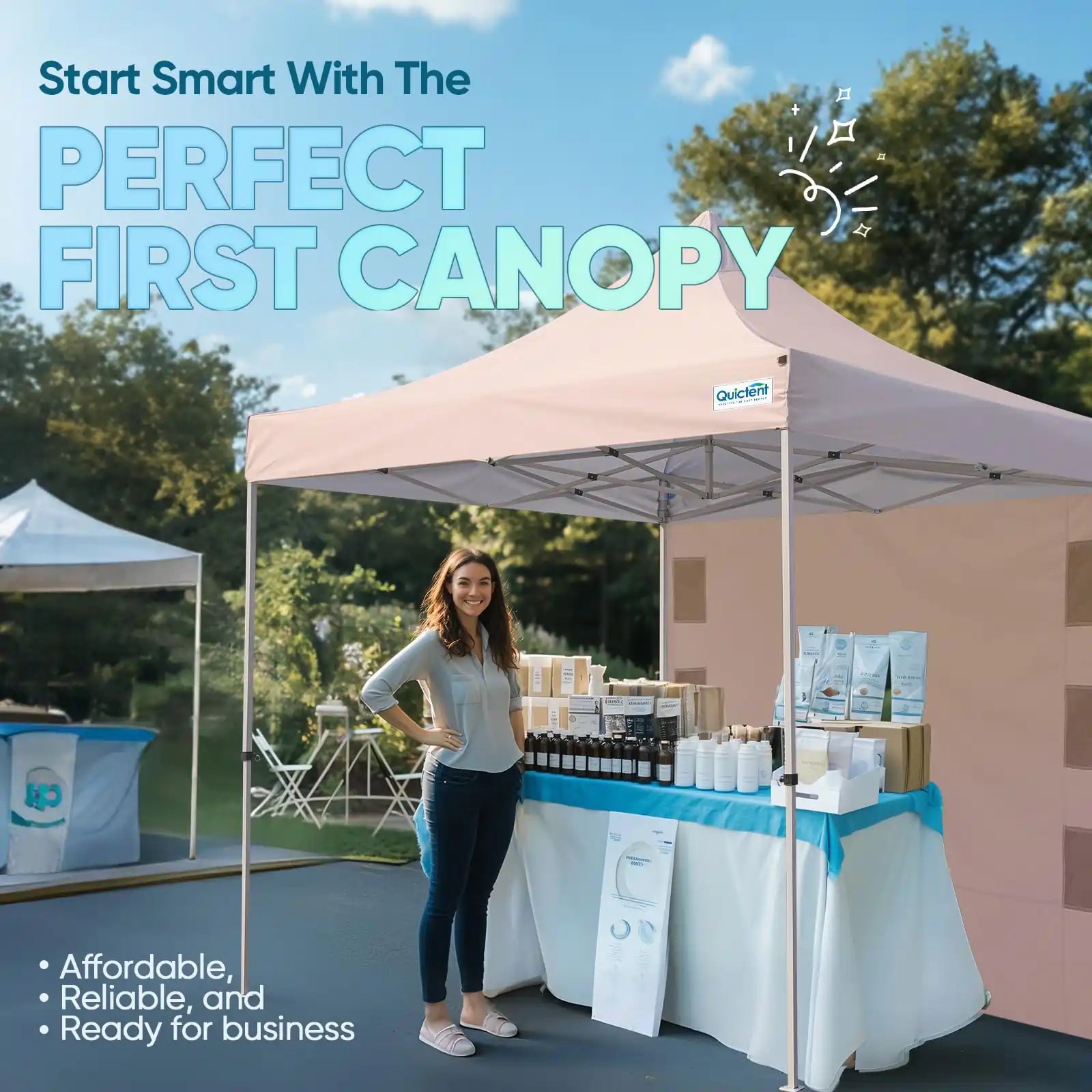 Heavy Duty Commercial Pop Up Canopy Tent - Waterproof Instant Shelter for Outdoor Events, Parties, Markets & Camping