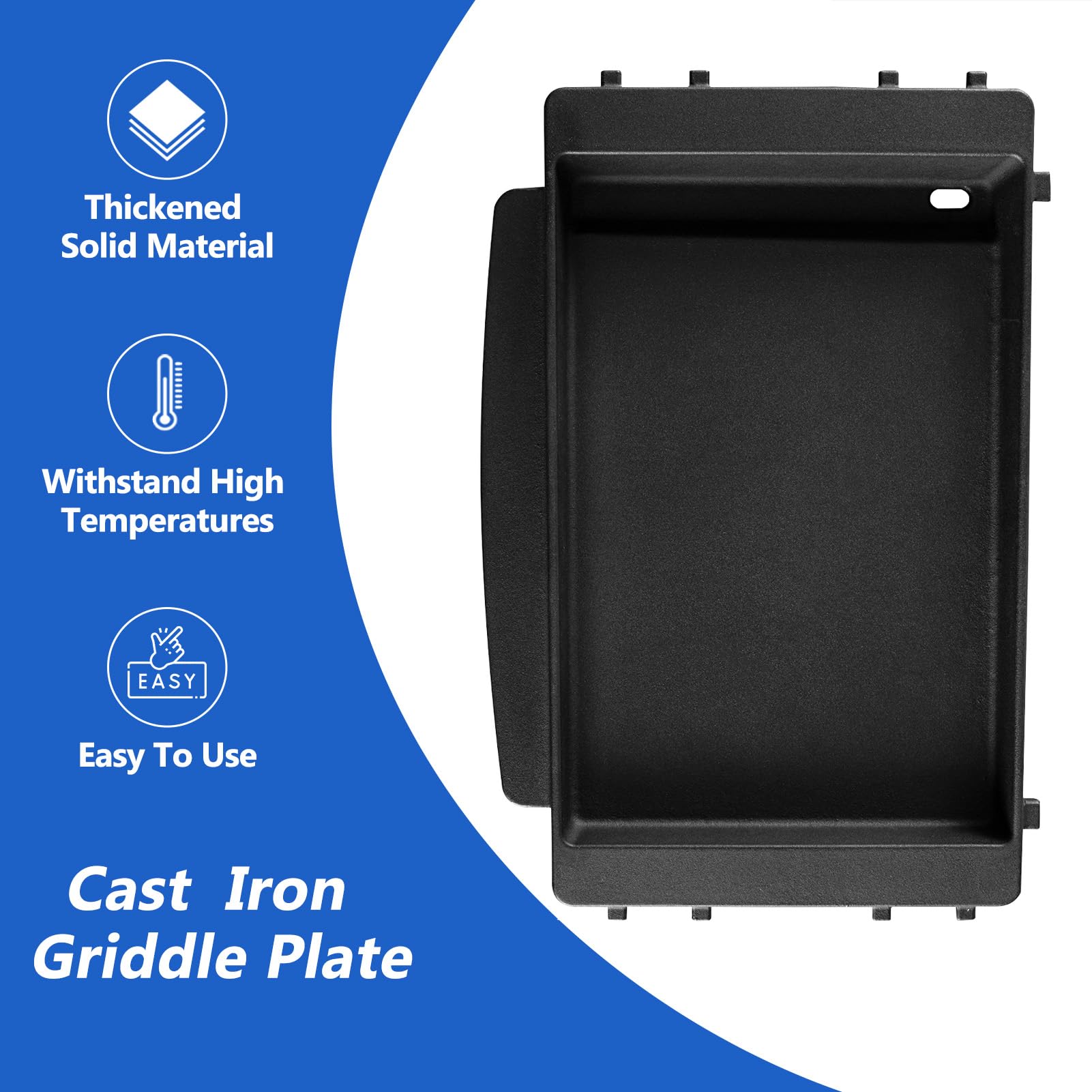 Weber Spirit & Spirit II 200 300 Series Griddle Grill Replacement Parts - Compatible with E-210, E-310, E-320, E-330, S-210, S-310 Models - Cast Iron Flat Top Griddle Insert Plate - Perfect for Outdoor BBQ, Camping & Backyard Cooking